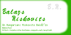 balazs miskovits business card